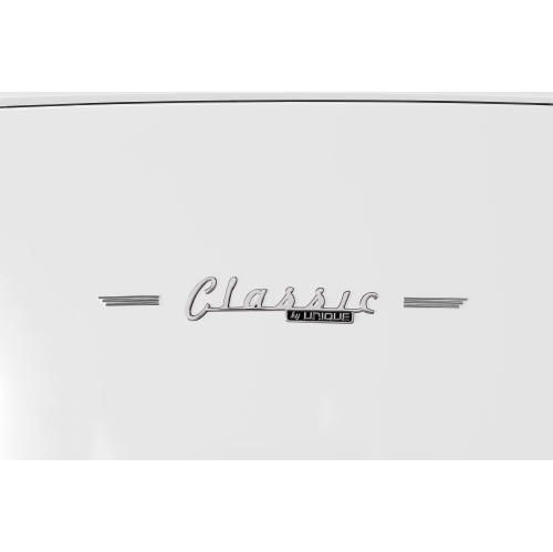 11&nbsp;pi³ rétro classique pour électroménagers uniques Réfrigérateur à congélateur supérieur – Blanc guimauve
