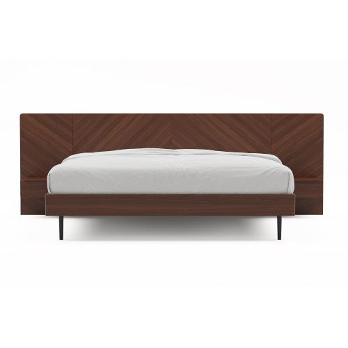 Valencia Ava Wood Platform Queen Bed, Walnut Stain
