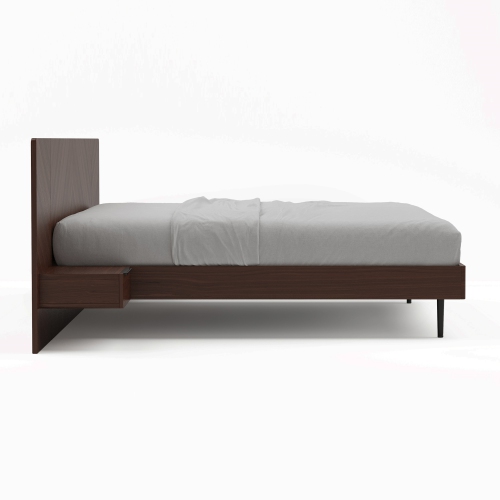 Valencia Ava Wood Platform Queen Bed, Walnut Stain