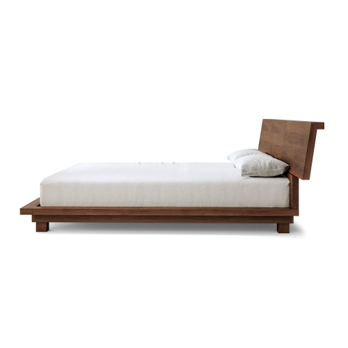 Valencia Faith Wide Headboard Wooden King Size Bed Frame, Walnut