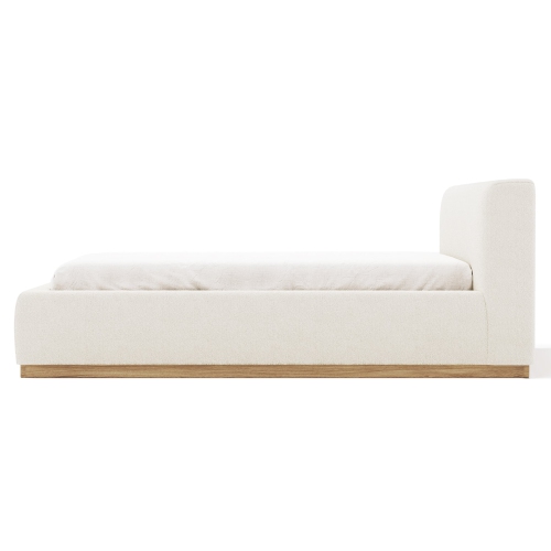 Valencia – Cadre de très grand lit recouvert de tissu Gabriella, crème