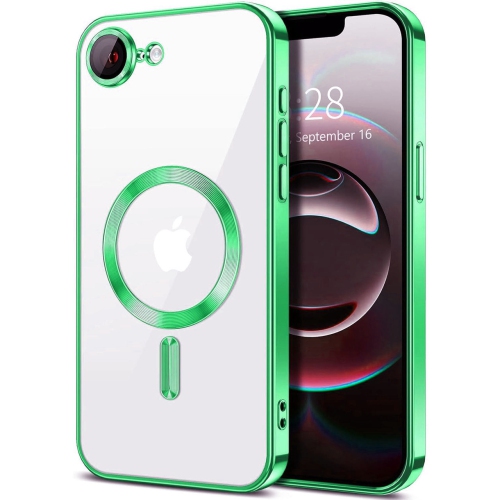 [CS] Hybrid TPU Magnetic MagSafe Case Back Cover for iPhone 16e, Green