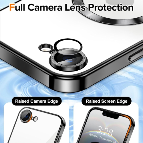 [CS] Hybrid TPU Magnetic MagSafe Case Back Cover for iPhone 16e, Silver