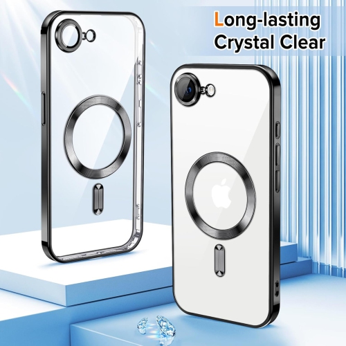 [CS] Hybrid TPU Magnetic MagSafe Case Back Cover for iPhone 16e, Silver