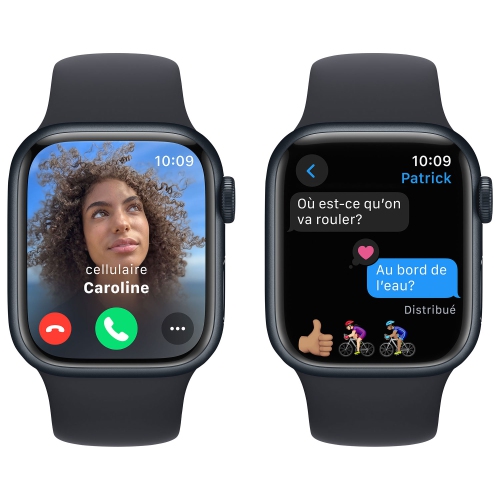 Apple Watch Series 9 (GPS) 41mm Midnight Aluminium Case with Midnight Sport Band - Medium / Large - US Version by APPLE - Refurbished condition - Image 5