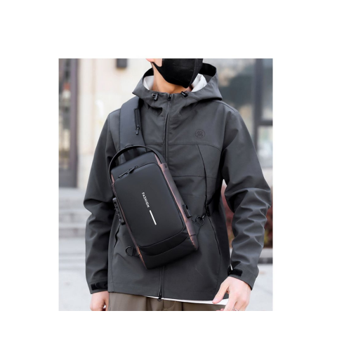 SNESH - Mini Crossbody Fanny Pack.Running Sling Bag , Chest Travel Bag with Multiple Pockets, Water-Resistant, and Anti-Theft Lock