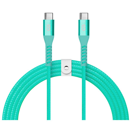 Câble tissé USB-C de 1,2 m Vibrance de LOGiiX - Sarcelle
