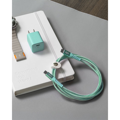 LOGiiX Vibrance 1.2m Braided USB-C Cable - Teal