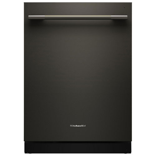 Lave-vaisselle encastrable de 24 po 44 dB avec cuve en inox et troisième panier de KitchenAid - Fonte noire