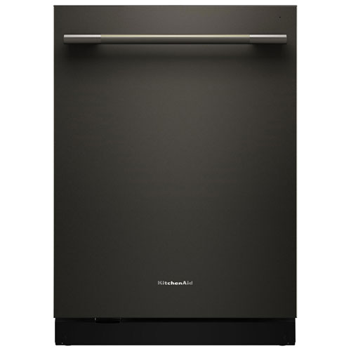 Lave-vaisselle encastrable de 24 po 44 dB avec cuve en inox et troisième panier de KitchenAid - Fonte noire