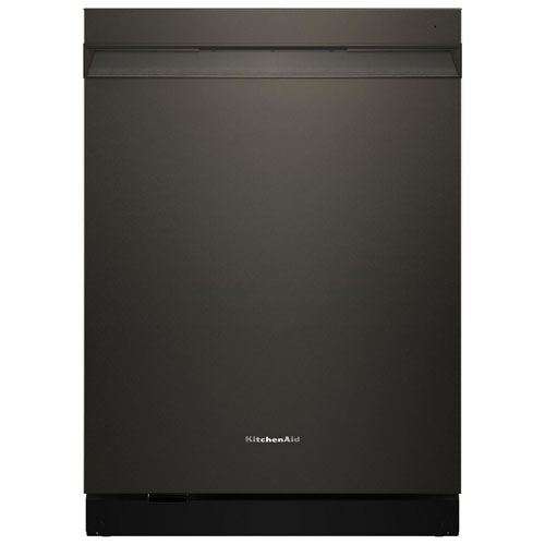 Lave-vaisselle encastrable de 24 po 44 dB avec cuve en inox et troisième panier de KitchenAid - Fonte noire