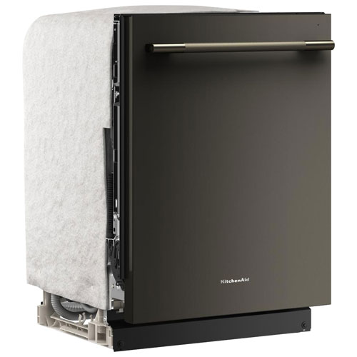 Lave-vaisselle encastrable de 24 po 41 dB avec cuve en inox et troisième panier de KitchenAid - Fonte noire
