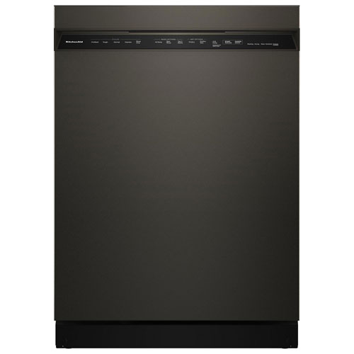 Lave-vaisselle encastrable de 24 po 44 dB avec cuve en inox et troisième panier de KitchenAid - Fonte noire