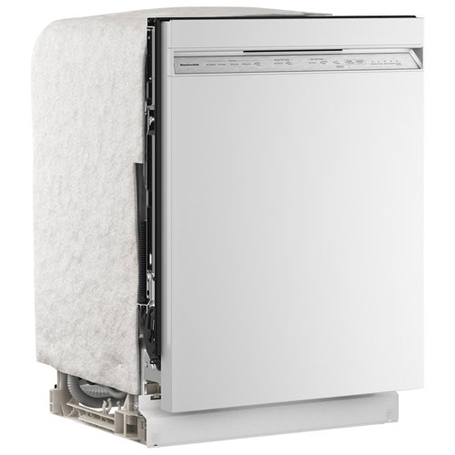 Lave-vaisselle encastrable 24 po 47 dB avec cuve en inox/Troisième panier de KitchenAid - Blanc