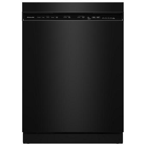 KitchenAid 24" 47dB Built-In Dishwasher w/ Stainless Steel Tub & Third Rack - Black