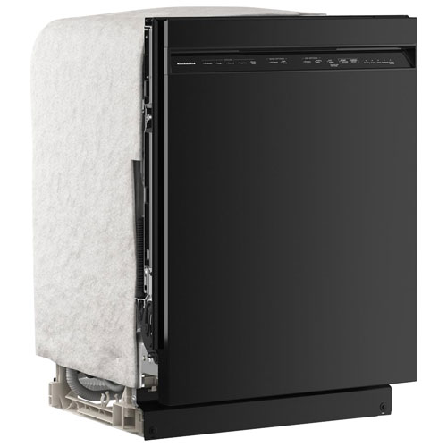 KitchenAid 24" 47dB Built-In Dishwasher w/ Stainless Steel Tub & Third Rack - Black