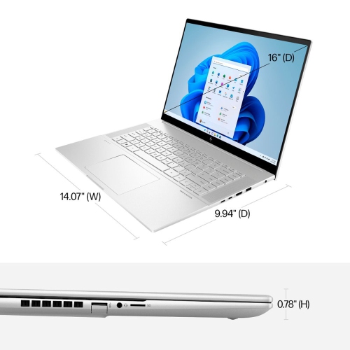 HP Envy 16-h100 2024 Laptop, 14-Core Intel Core i7-13700H, 16" WQXGA IPS Touchscreen, NVIDIA GeForce RTX 4060, 64GB DDR5 8TB SSD, Backlit KB,