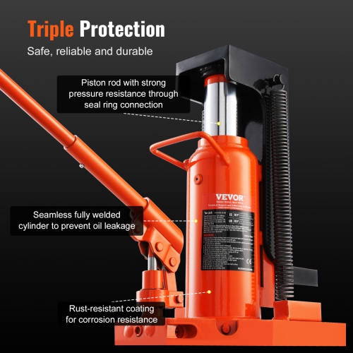 VEVOR 5 Ton Hydraulic Toe Jack, On Toe Toe Jack Lift, 10 Ton On Top Lift Capacity Machine Jack, 0.8-6.8 in Toe Height, 11.3-17.3 in Top Height,Air