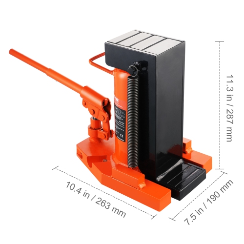 VEVOR 5 Ton Hydraulic Toe Jack, On Toe Toe Jack Lift, 10 Ton On Top Lift Capacity Machine Jack, 0.8-6.8 in Toe Height, 11.3-17.3 in Top Height,Air