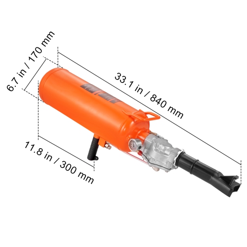 VEVOR 8L Tire Bead Setter, 120 PSI Air Bead Blaster, Handheld & Portable Inflation Device, 85-116 PSI for Trucks, Tractors, ATVs & Cars