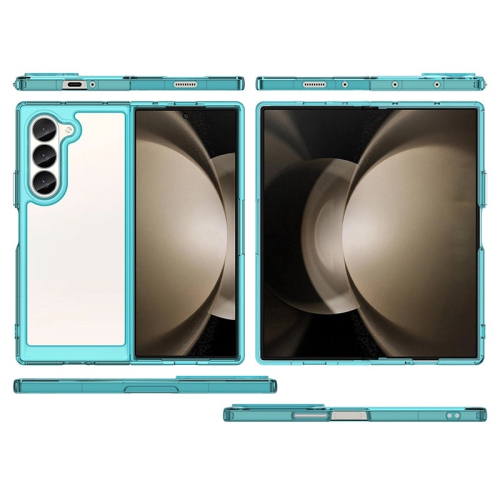 PANDACO Acrylic Blue Hard Clear Case for Samsung Galaxy Z Fold6