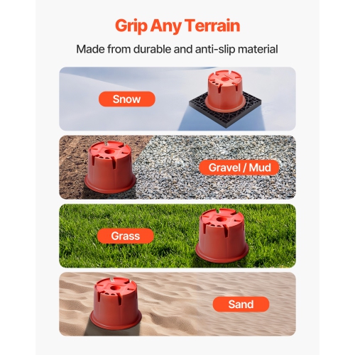 VEVOR Trailer Jack Blocks, 8" High, 2000 lbs Capacity, 8 Pcs Heavy Duty Camper Leveler Kit 6 RV Leveling Blocks & 2 Pads, Camper Accessories, 5th