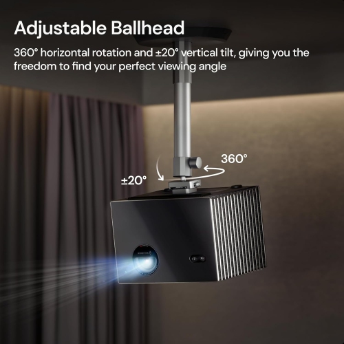 Projector Ceiling Mount for VisionMaster and StreamMaster Series - Aluminum Alloy, Adjustable Height from 31 to 40.5cm Using The Extension Rod, with