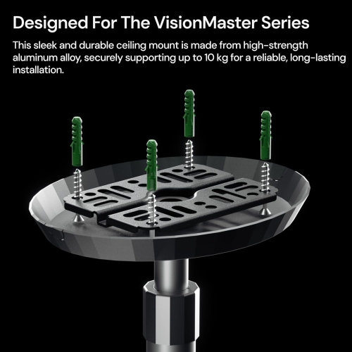 Projector Ceiling Mount for VisionMaster and StreamMaster Series - Aluminum Alloy, Adjustable Height from 31 to 40.5cm Using The Extension Rod, with