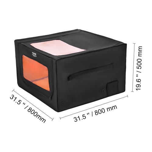 Boîtier de gravure laser VEVOR 31,5 x 31,5 x 19,6", affichage bidirectionnel, ignifuge et couvercle de protection ignifuge, avec ventilateur