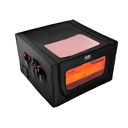 Boîtier de gravure laser VEVOR 31,5 x 31,5 x 19,6", affichage bidirectionnel, ignifuge et couvercle de protection ignifuge, avec ventilateur