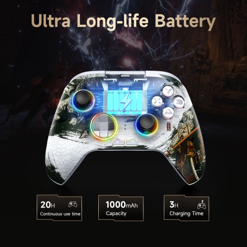 Manette sans fil EasySMX X15/manette de jeu pour Switch/éclairage PC-RVB/manches à effet Hall/gâchettes à effet Hall-Wukong