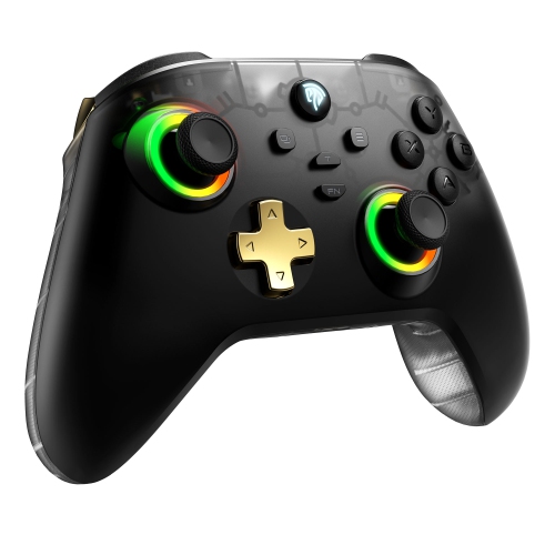 Manette pour PC EasySMX D05 - Manette sans fil Bluetooth Pro améliorée avec station de recharge/capteur à effet Hall/éclairage RVB - Fonctionne avec