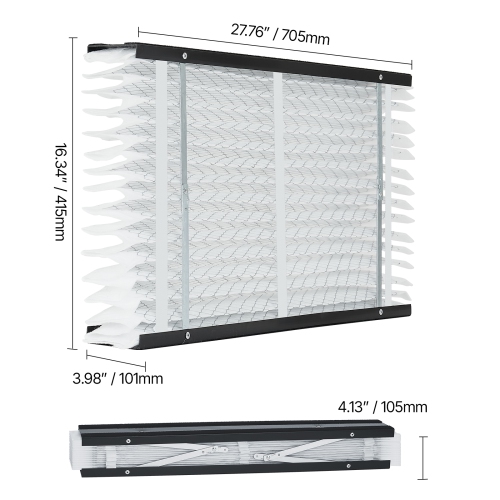VEVOR 16 x 28 x 4 Furnace Filter, MERV 11 HVAC Ac Filters,12-Month Electrostatic Pleated Air Conditioner Filters, 2-Pack for Capturing Dust
