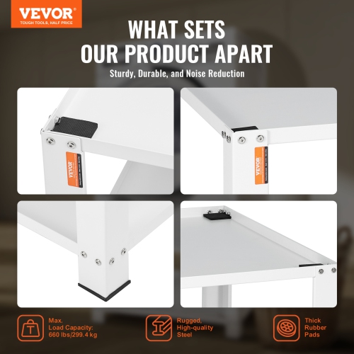 VEVOR 28"Lx28"Wx16"H Laundry Pedestal with Storage Shelf, Washer And Dryer Base Stand Platform Universal Fit 660lbs Capacity, Heavy Duty Steel