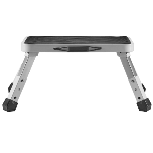 VEVOR Step Stool 1-Step 330lbs Capacity, Folding Steel Step Ladder 3 Adjustable Height, Portable Toddler Step Stools for Adults, Non-Slip Sturdy Step