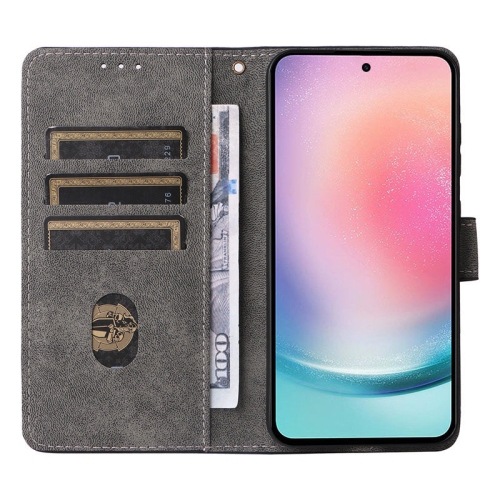 Étui portefeuille noir de PANDACO pour Galaxy S25+ de Samsung