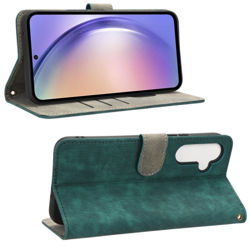 Étui-portefeuille vert forêt de PANDACO pour Galaxy S25+ de Samsung