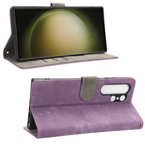PANDACO Purple Wallet Case for Samsung Galaxy S25 Ultra