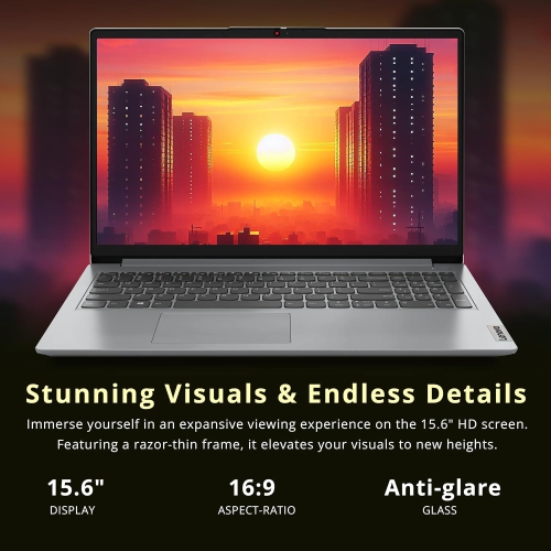 Lenovo IdeaPad 1 15.6" HD Laptop - Intel Pentium Silver N6000 - 20GB DDR4 - 1TB SSD - Intel UHD - Windows 11 S - Gray by LENOVO - Refurbished condition - Image 4