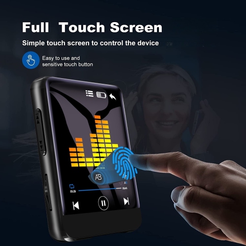 64GB MP3 Player with Bluetooth,Music Player with 1.8" Touch Screen,MP3 Player with Speaker FM Radio Recording