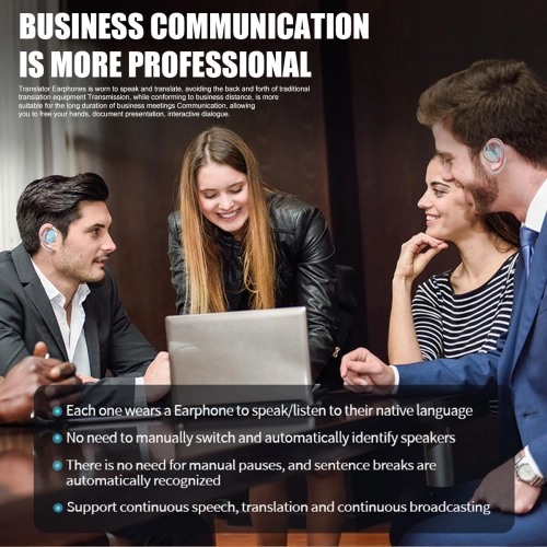 Plus de 200 langues Traducteur en temps réel AI Translation Écouteurs boutons Smart Voice