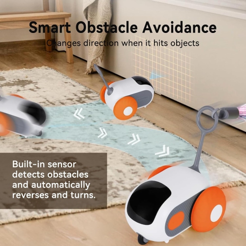 Remote Control Cat Toy, Interactive Cat Toy for Indoor Cats, Automatic Kitten Toy, 2 Speed Adjustment, USB Charging, Rechargeable Motion Cat Toy,