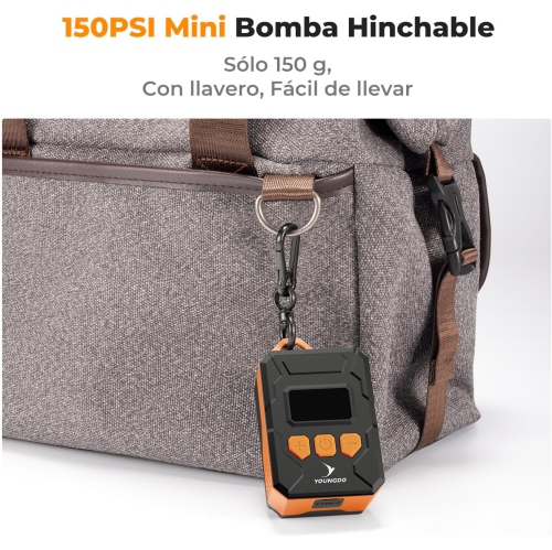 Mini-pompe de gonflage de pneus de vélo avec manomètre numérique, arrêt automatique C-Type Function. Pompe à air électrique pour vélo, motocyclettes