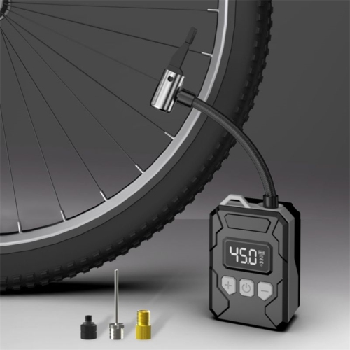 Mini-pompe de gonflage de pneus de vélo avec manomètre numérique, arrêt automatique C-Type Function. Pompe à air électrique pour vélo, motocyclettes