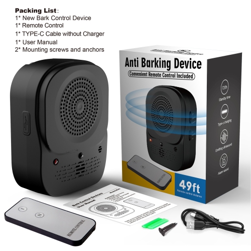 Le nouvel appareil d'entraînement à distance pour chiens avec anti-aboiement ultrasonique utilise une télécommande pour activer les ondes