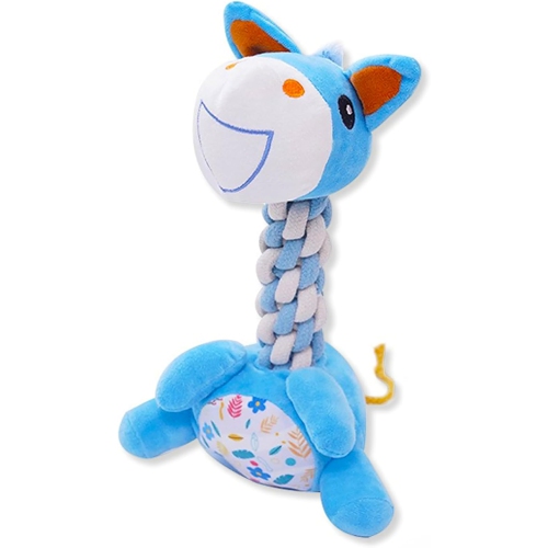 Large squeaky plush dinosaur dog toy, durable chew toy for dogs who love to chew, perfect for small and medium dogs to reduce bite force and chewing