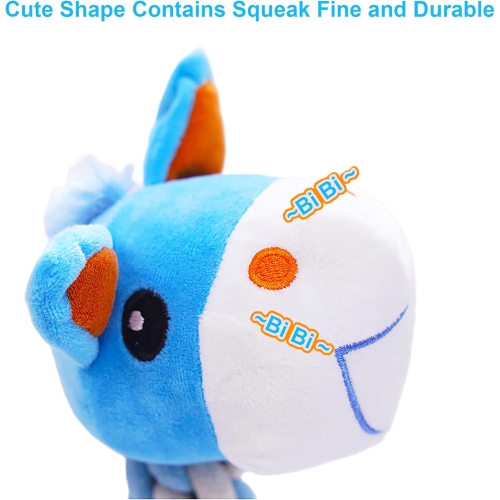 Large squeaky plush dinosaur dog toy, durable chew toy for dogs who love to chew, perfect for small and medium dogs to reduce bite force and chewing