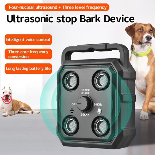 Brand new mini ultrasonic dog repeller training bark stopper smart portable outdoor self-defense rechargeable 4 times head ultrasonic dog barking