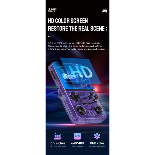 New RX6S open source handheld game console Linux system Retro classic arcade PSP PX6S retro handheld game console 3.5-inch HD IPS screen 64GB large