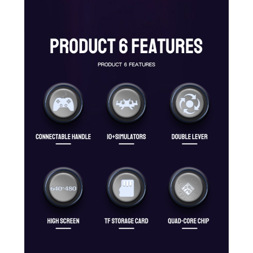 New RX6S open source handheld game console Linux system Retro classic arcade PSP PX6S retro handheld game console 3.5-inch HD IPS screen 64GB large